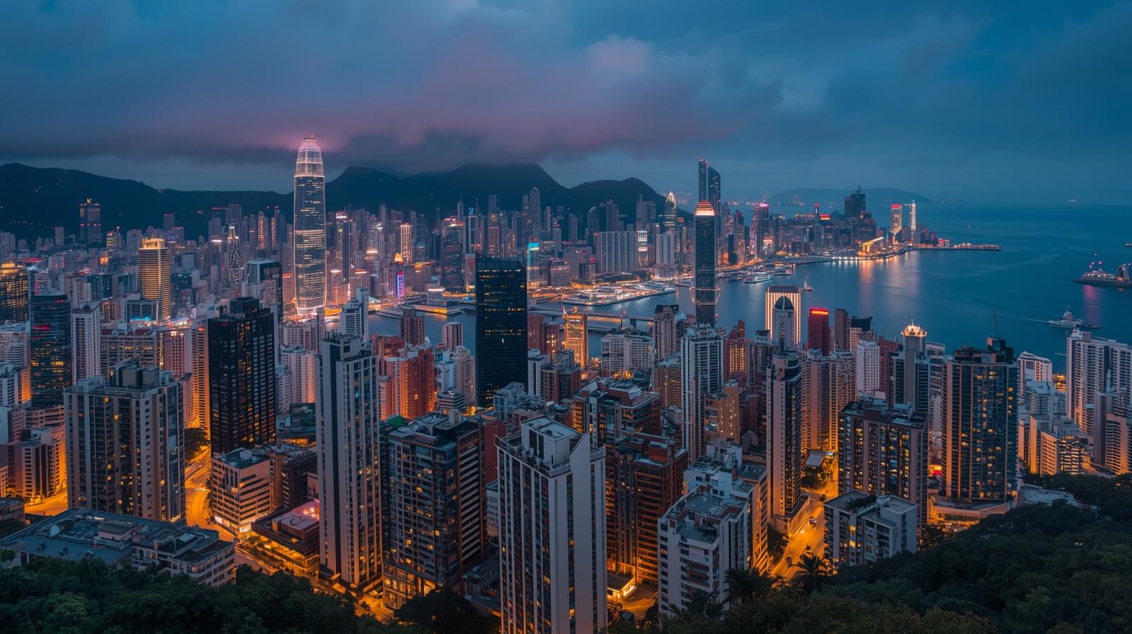 Hong Kong at night